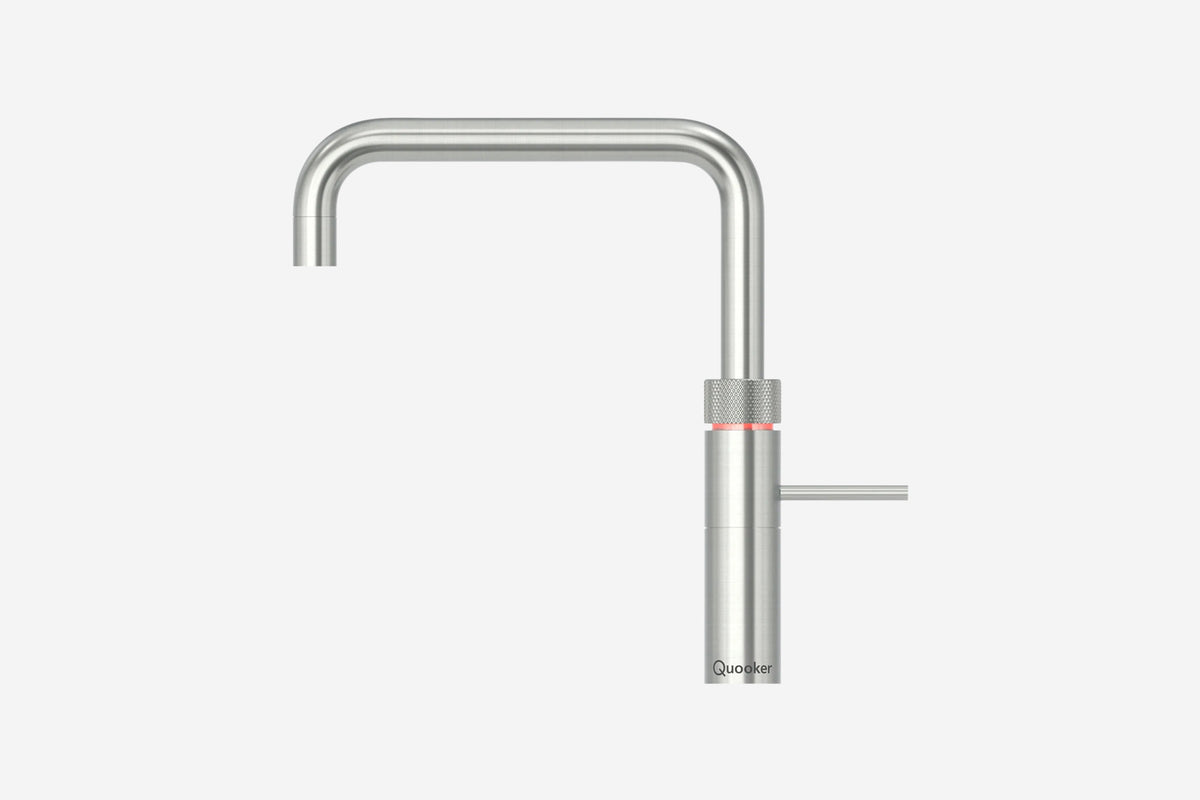 Quooker Fusion square boiling water tap in stainless steel
