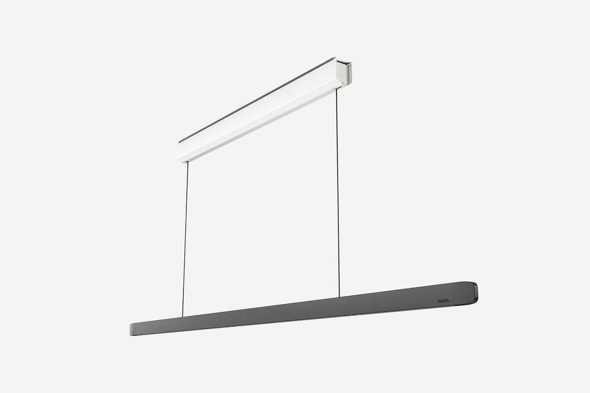 BORA Horizon Pendant Light Fixed Black LHFSW - hero product shot on white background, side view