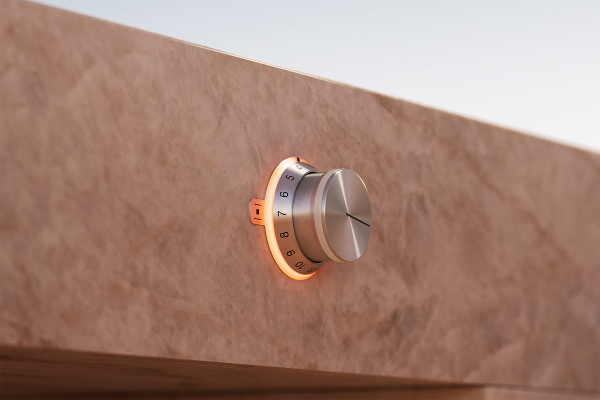Gaggenau Control Knob Set CKP420010 - close-up showing knob profile and engraved markings