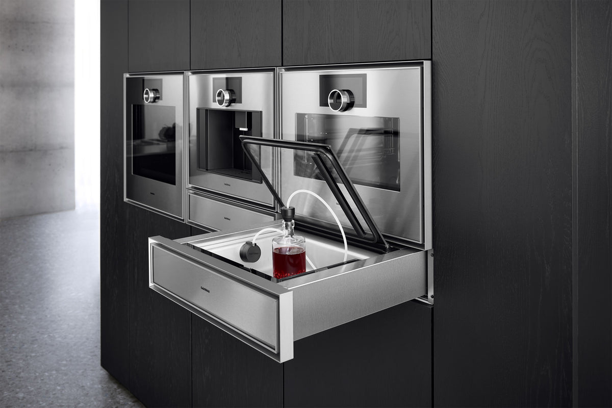 Gaggenau Expressive Series Vacuum Drawer GV051190 - close-up of control interface and drawer panel