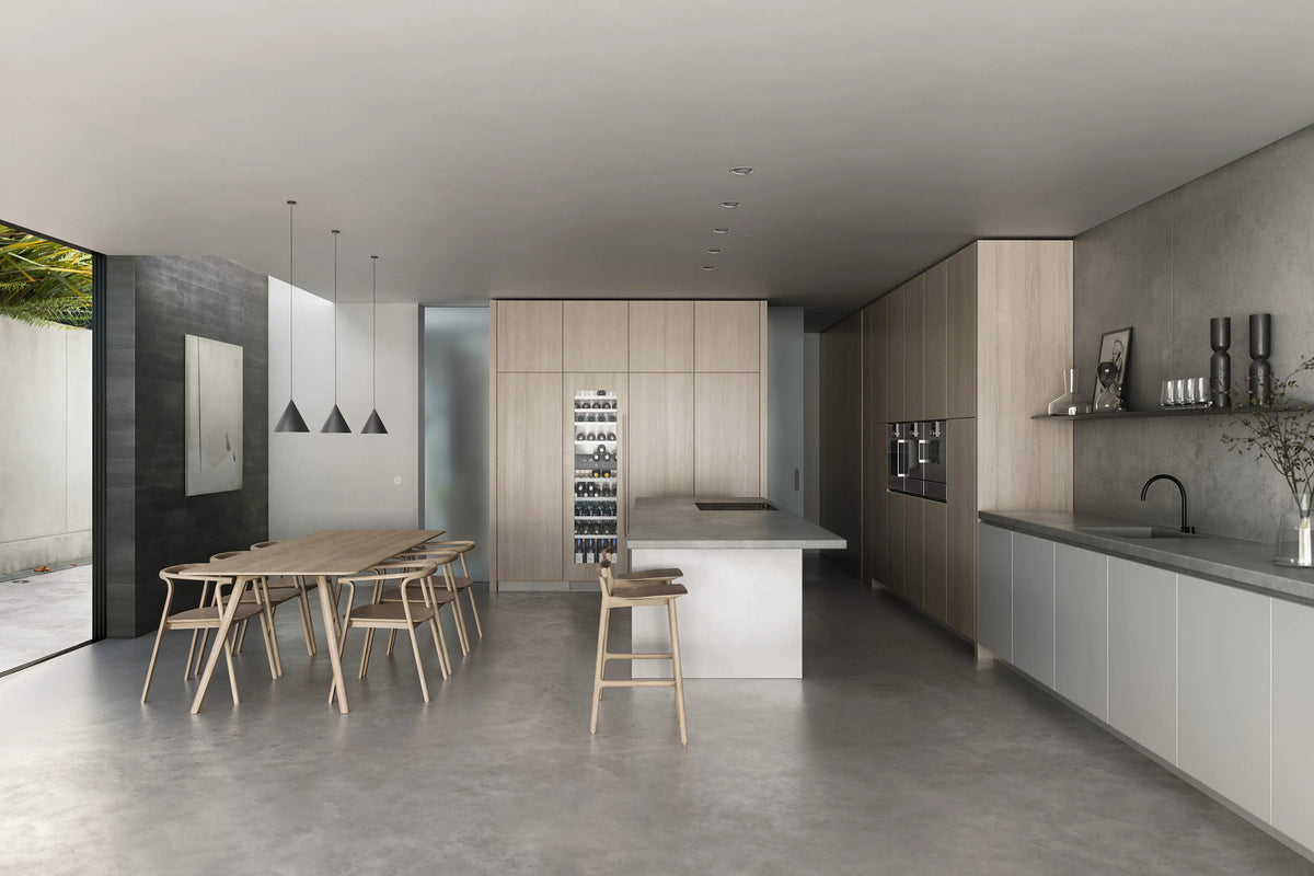 Gaggenau 200 Series Wine Climate Cabinet RW282263 - lifestyle kitchen installation shot