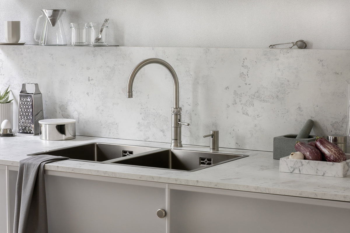 Quooker Classic Fusion round boiling water tap in stainless steel