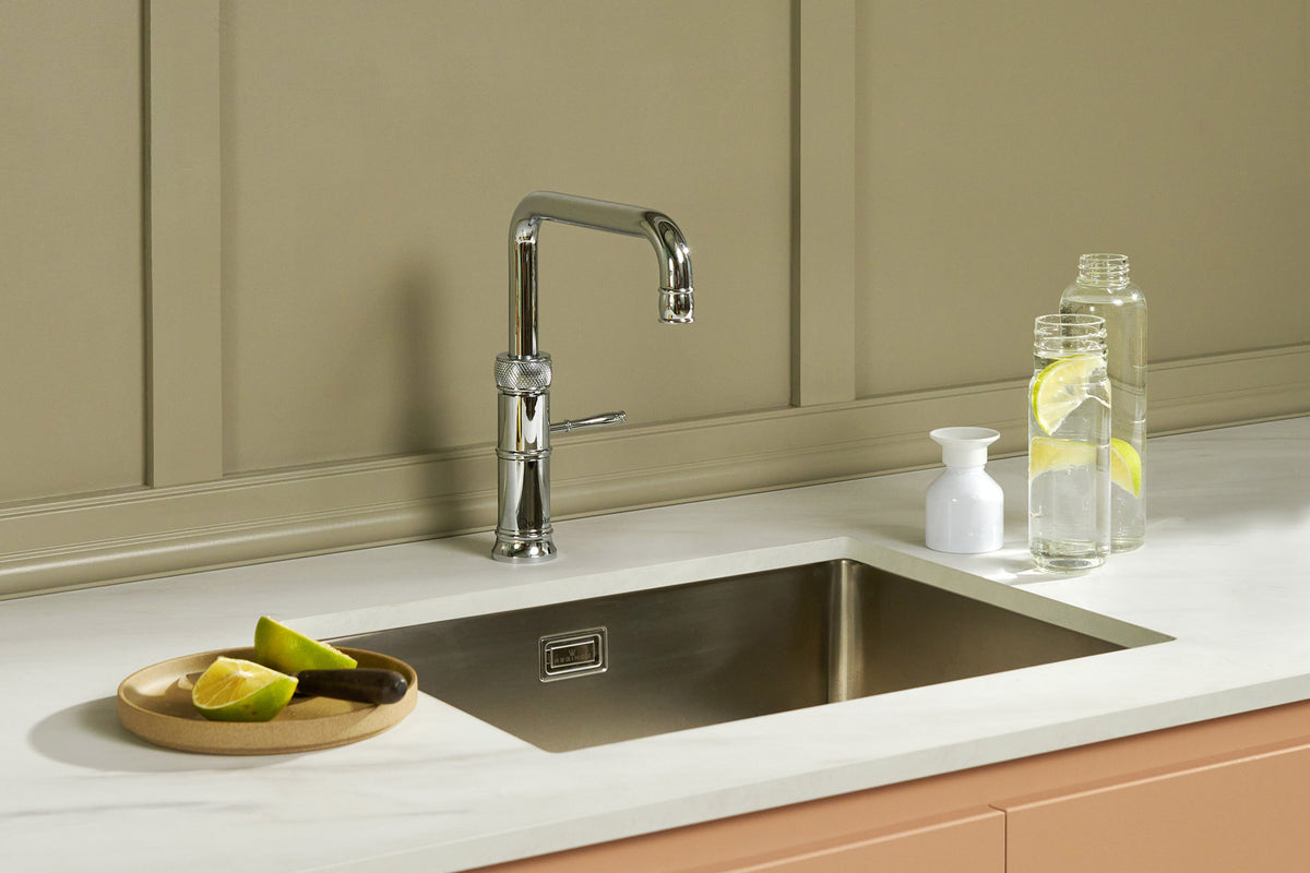 Quooker Classic Fusion square boiling water tap in chrome