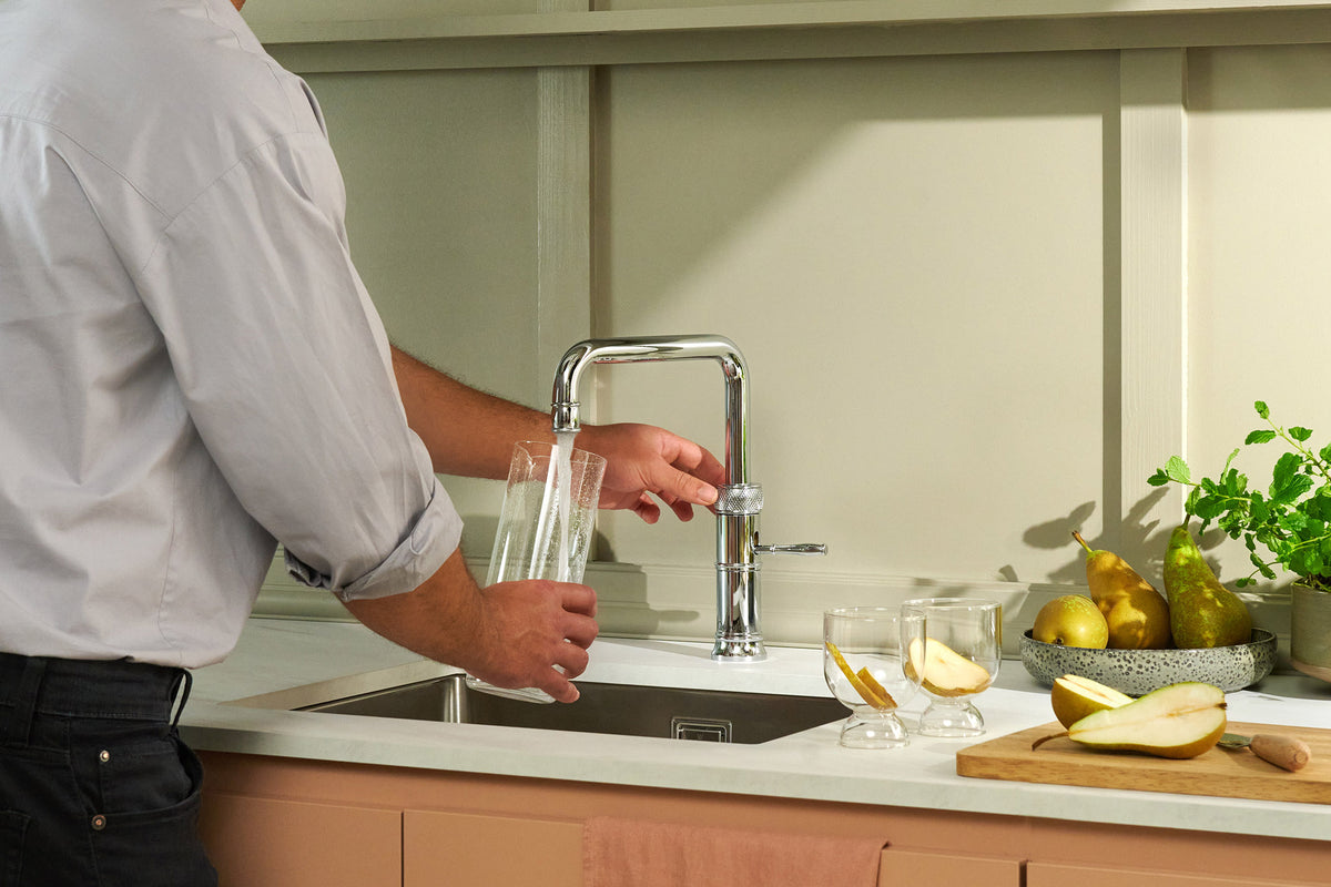 Quooker Classic Fusion square boiling water tap in chrome
