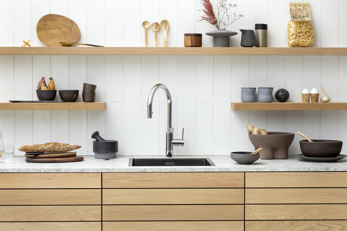 Quooker Flex round boiling water tap in chrome