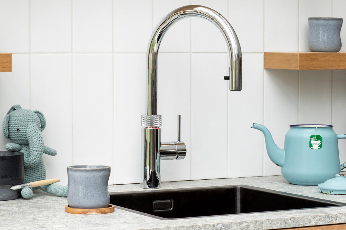 Quooker Flex round boiling water tap in chrome