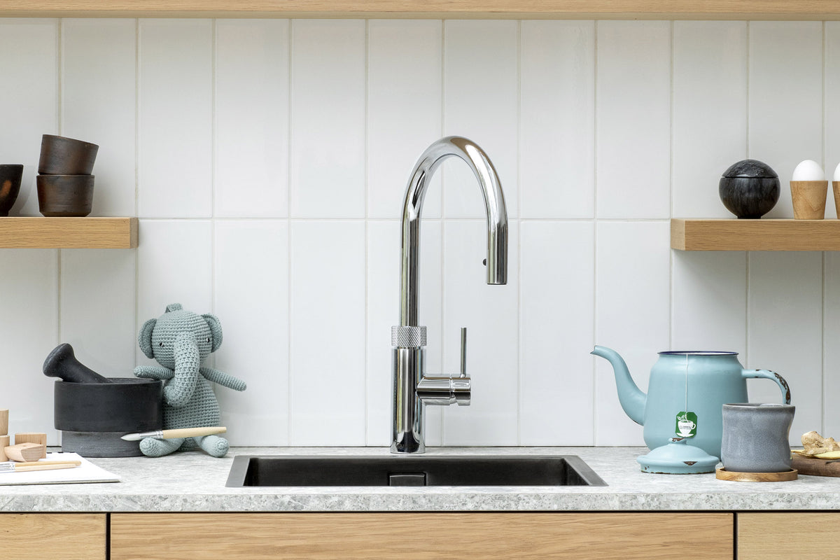 Quooker Flex round boiling water tap in chrome