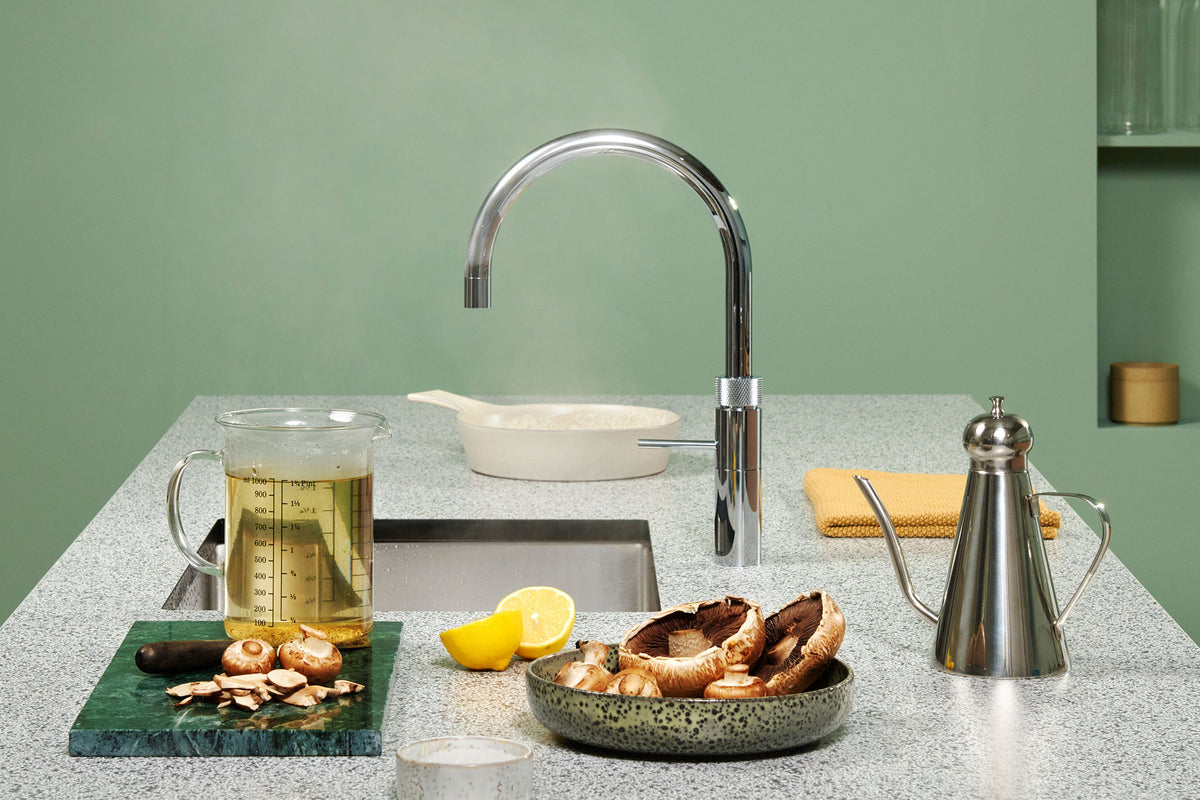 Quooker Fusion round boiling water tap in chrome