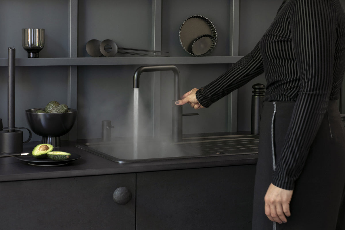 Quooker Fusion square boiling water tap in black