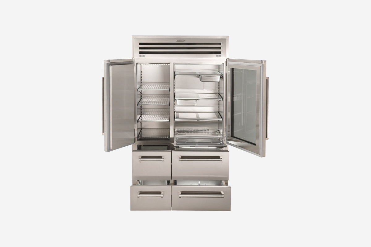 Sub-Zero Professional 122 cm fridge-freezer with glass door
