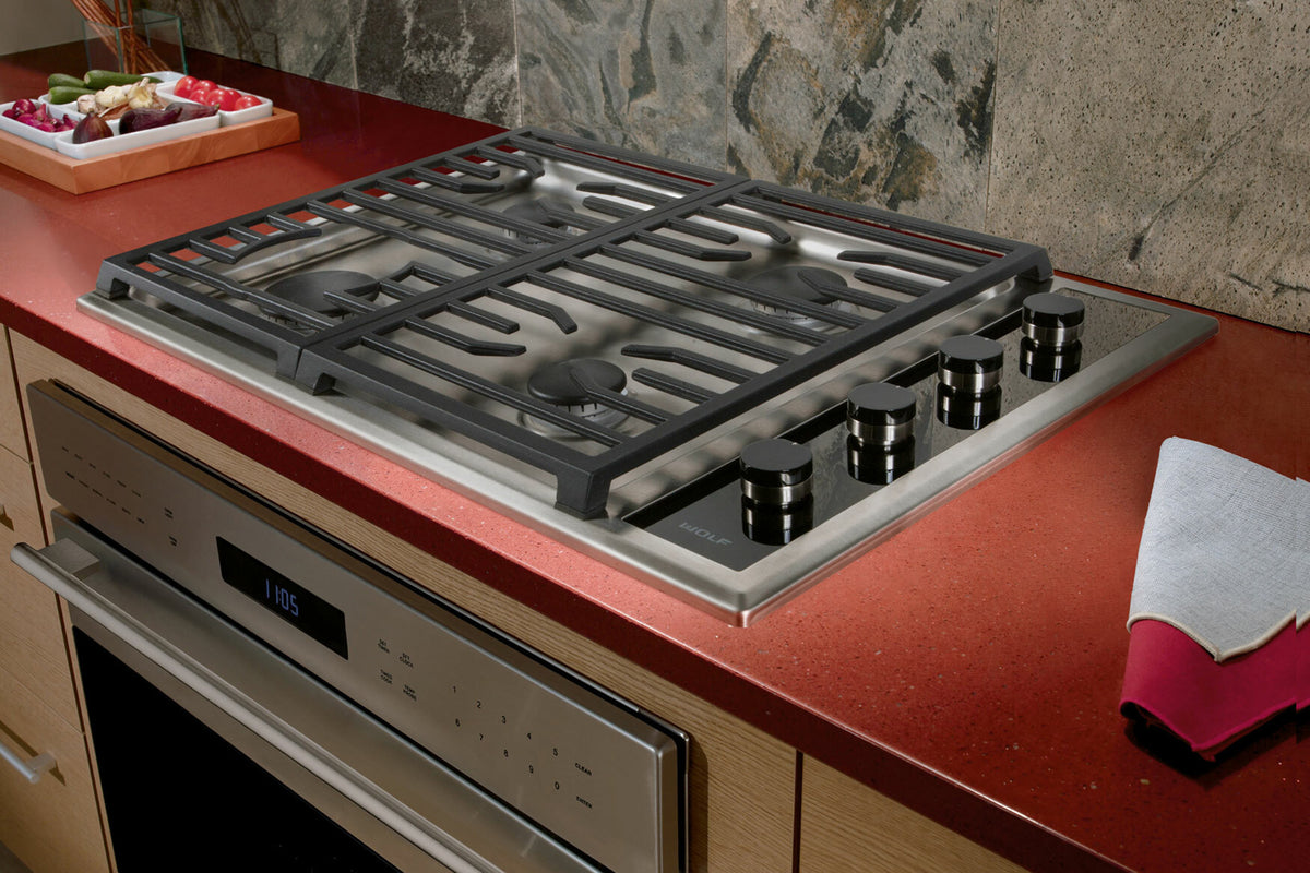 Wolf Transitional 76 cm 4 burner gas hob