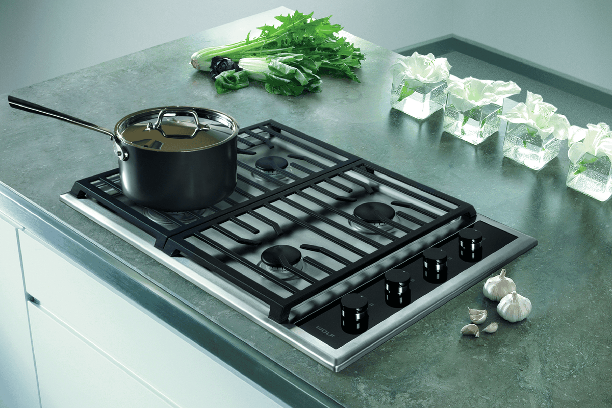 Wolf Transitional 76 cm 4 burner gas hob