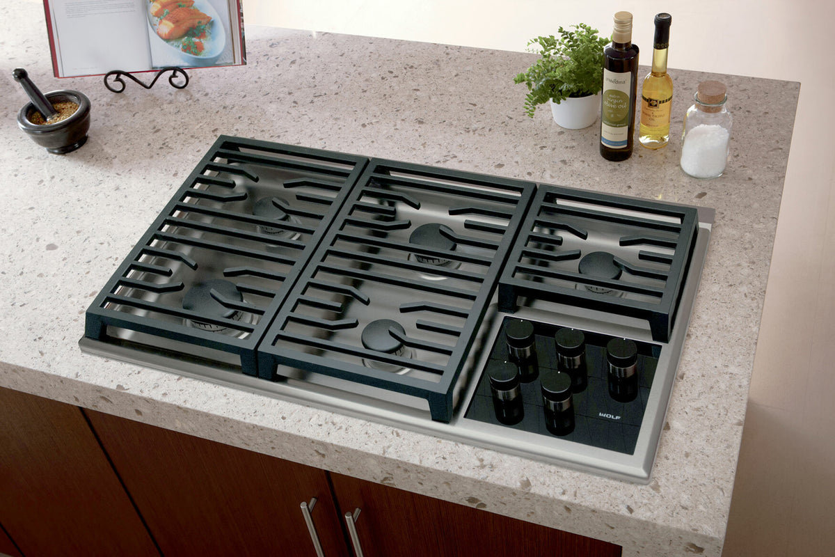 Wolf Transitional 91 cm 5 burner gas hob
