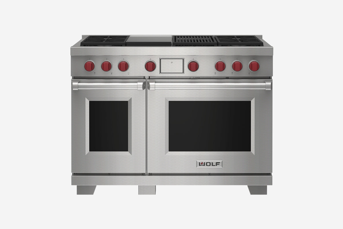 Wolf Dual Fuel 122 cm 4 burner, chargrill & Teppanyaki range cooker
