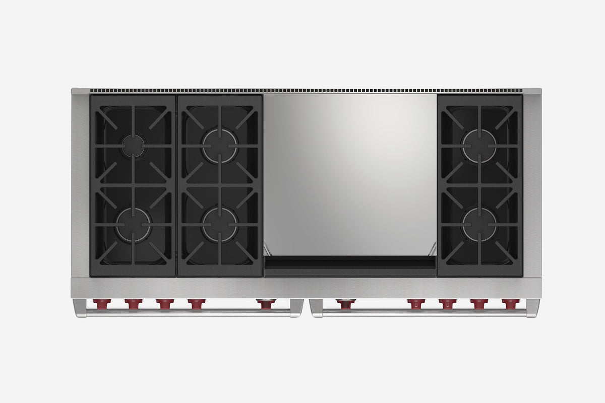 Wolf Dual Fuel 122 cm 6 burner & infrared dual Teppanyaki range cooker