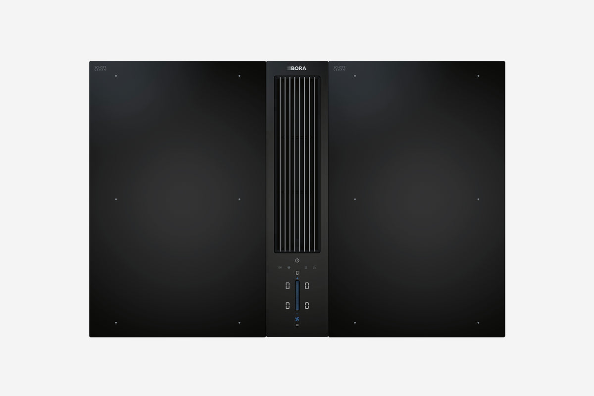 BORA Classic 2.0 Surface Induction Hob Set CKA2FI - hero shot, configured hob set, top-down view