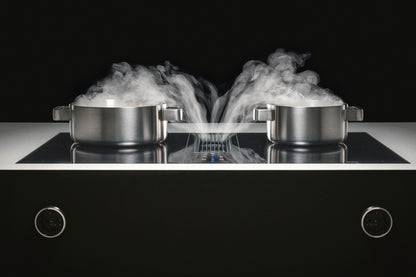 BORA Classic 2.0 Hyper Roaster Set CKA2HB - angled view showing roaster zone and extractor module