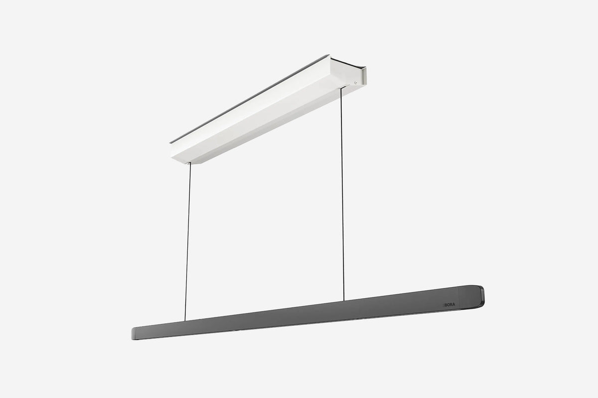 BORA Horizon Pendant Light Move Black LHMSW - hero product shot, adjustable height pendant, side view