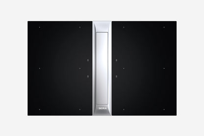BORA Professional 3.0 Surface Induction Hob Set PKAS3FI - hero product shot, configured hob set, top-down view