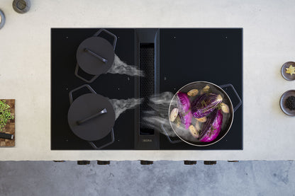 BORA Professional 3.0 Hob Set All Black PKAS3FIAB - angled view showing all-black set configuration