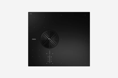 BORA S Pure 58cm Ducted Hob PURSA2 - hero product shot, compact black gloss surface, top-down view