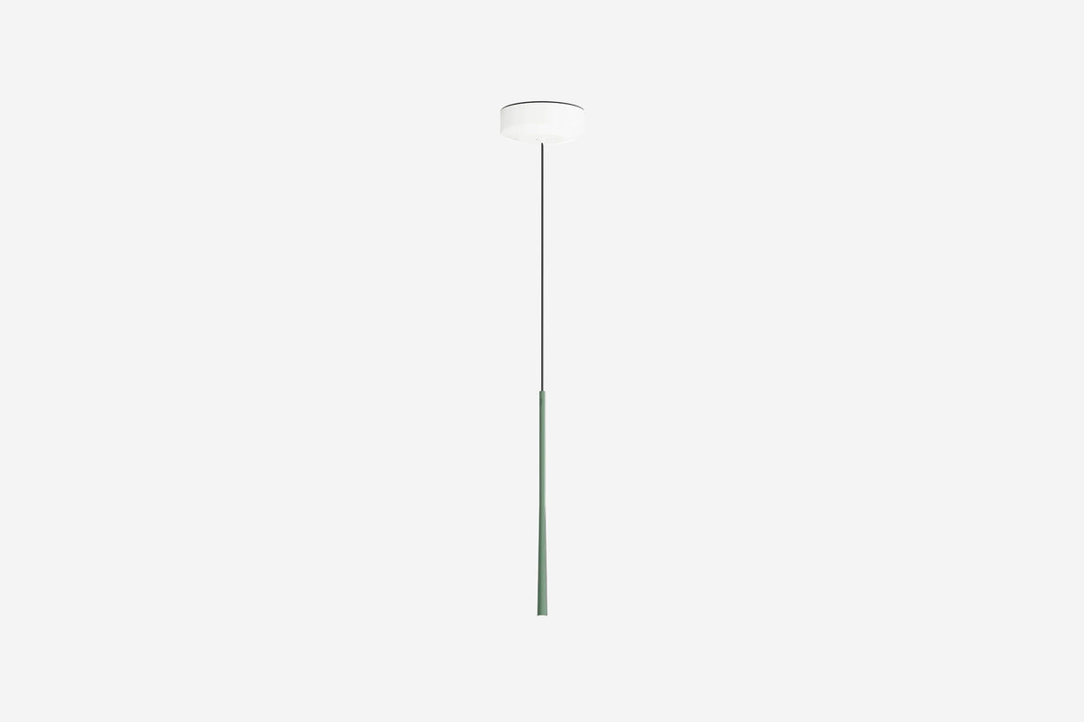 BORA Stars Surface Mounted Pendant Moss Green LSAMG - hero product shot, moss green spotlight, side view
