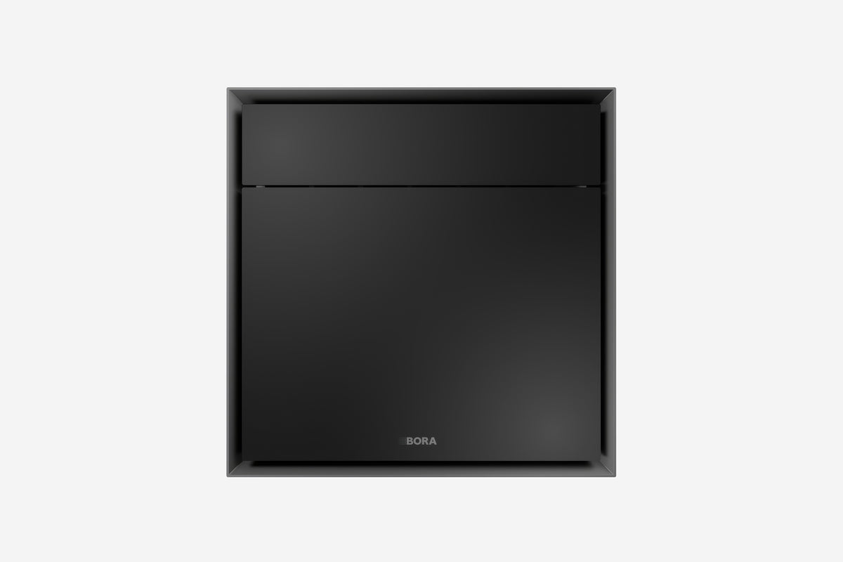 BORA X BO Built-in Steam Oven XBO - hero product shot, black glass front, stainless handle