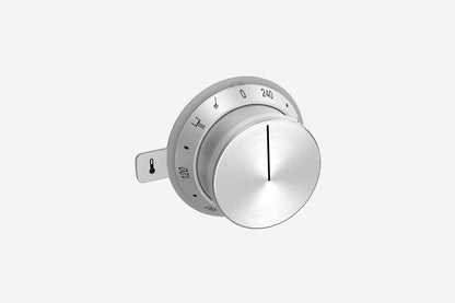 Gaggenau Control Knob Set CKP420010 stainless steel, set of 2 for VP414 Teppan Yaki - hero product shot on white background