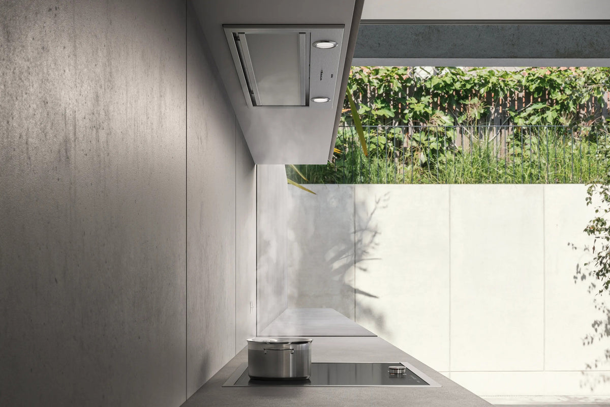 Gaggenau 200 Series Canopy Extractor AC200161 - lifestyle shot installed in kitchen above hob
