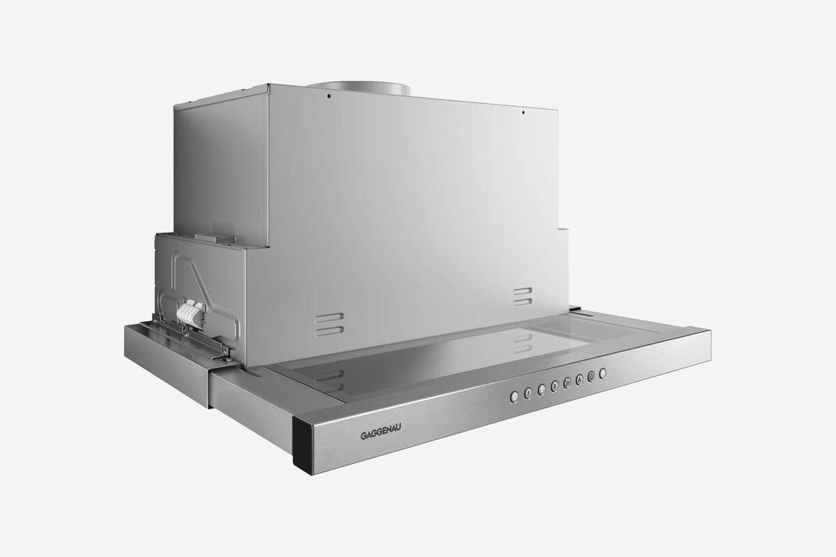 Gaggenau 200 Series Flat Kitchen Extractor Hood AF210162 60cm in stainless steel - hero product shot, flat profile front view