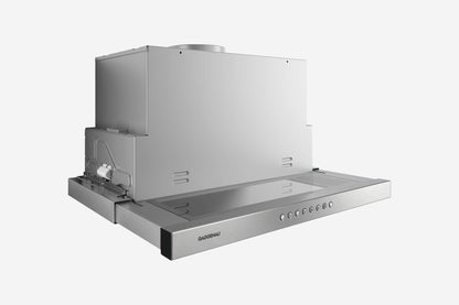 Gaggenau 200 Series Flat Kitchen Extractor Hood AF210162 60cm in stainless steel - hero product shot, flat profile front view
