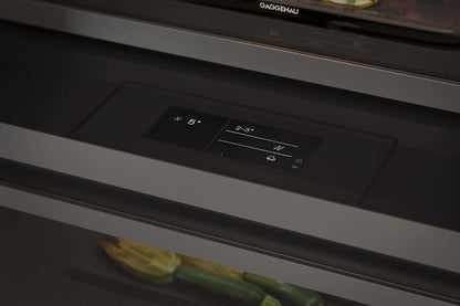 Gaggenau Expressive Series Vario Fridge-Freezer RVB497190 - close-up of stainless steel handle and door finish