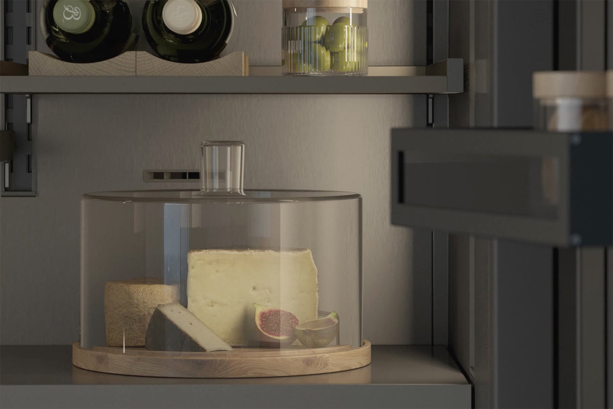 Gaggenau Expressive Series Vario Fridge RVC497190 - overhead lifestyle shot in luxury kitchen context