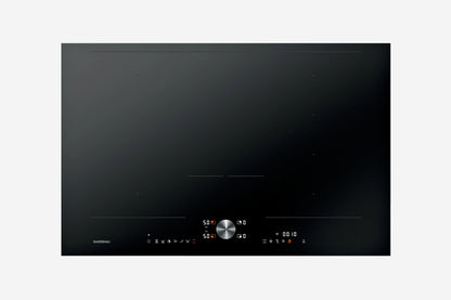 Gaggenau 200 Series Flex Induction Cooktop CI282102 80cm - hero product shot, black glass surface, top-down view