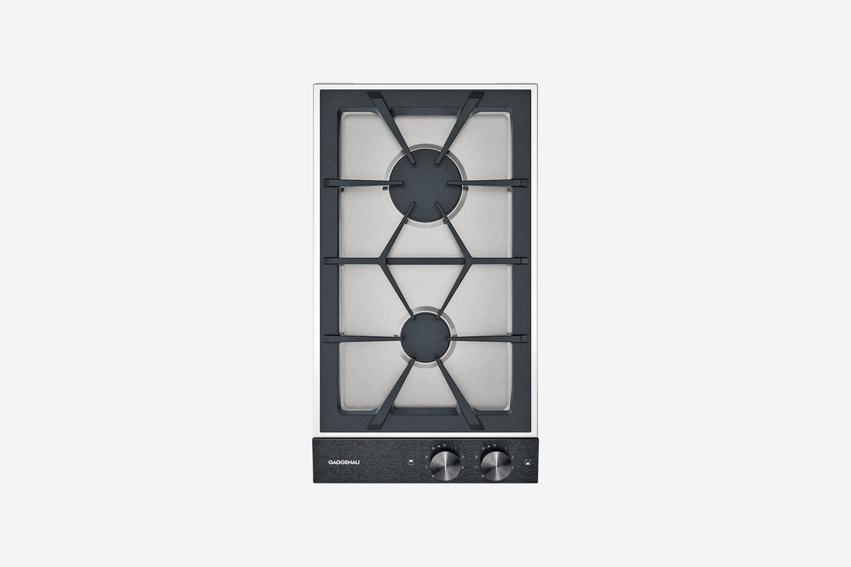 Gaggenau 200 Series Vario Double Burner Gas Cooktop VG232220 28cm - hero product shot, double burner module, top-down view
