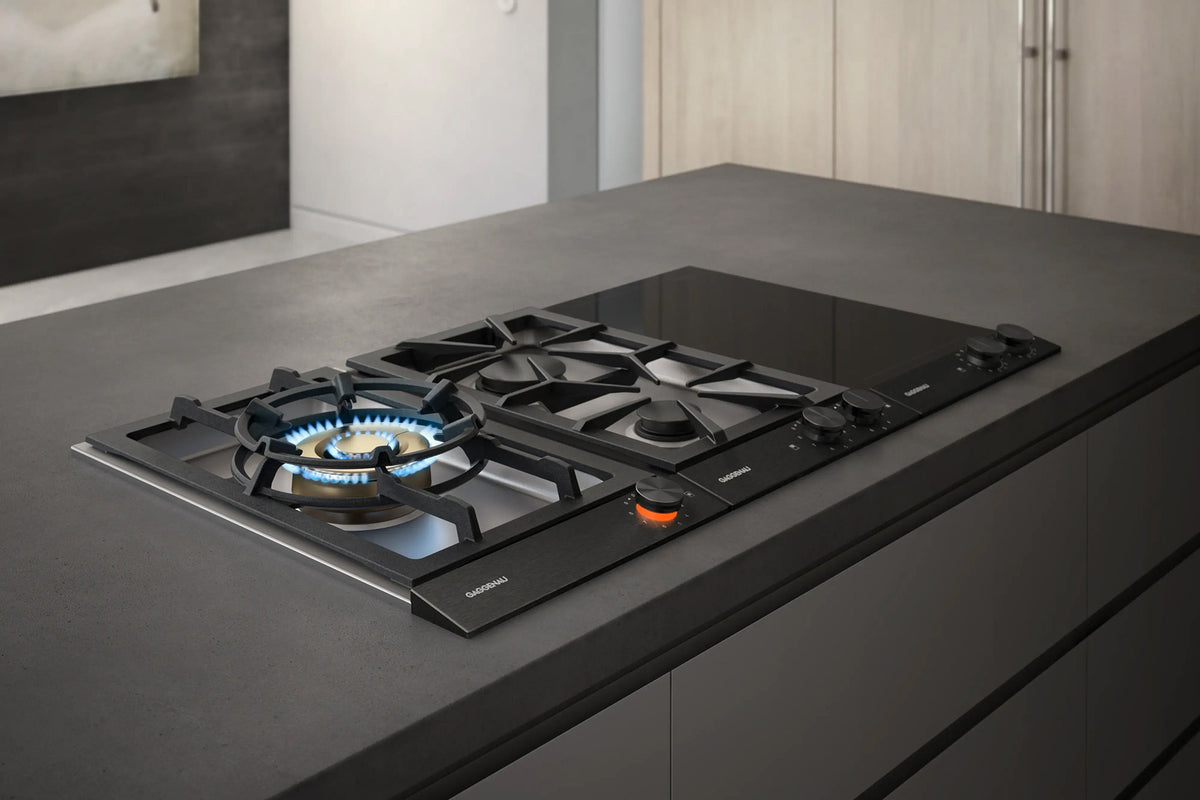 Gaggenau 200 Series Vario 4 Burner Gas Cooktop VG264220 - lifestyle kitchen installation shot