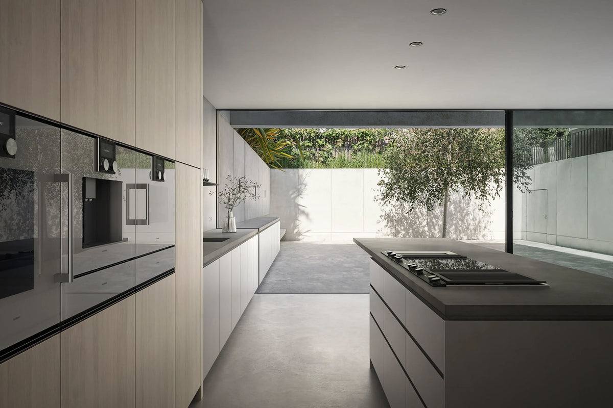 Gaggenau 200 Series Vario Flex Induction Cooktop VI232121 - close-up of induction zone and touch controls