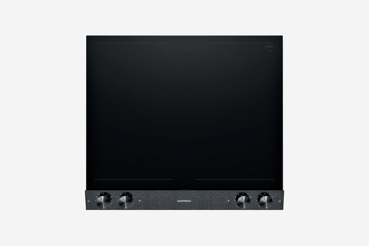 Gaggenau 200 Series Vario Flex Induction Cooktop VI262120 60cm - hero product shot, black glass surface, top-down view