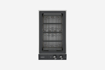 Gaggenau 200 Series Vario Electric Grill Cooktop VR230120 28cm - hero product shot, compact ribbed grill module, top-down view