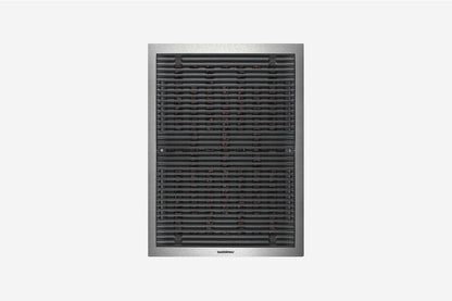 Gaggenau 400 Series Vario Electric Grill Cooktop VR414115 38cm - hero product shot, ribbed grill module, top-down view