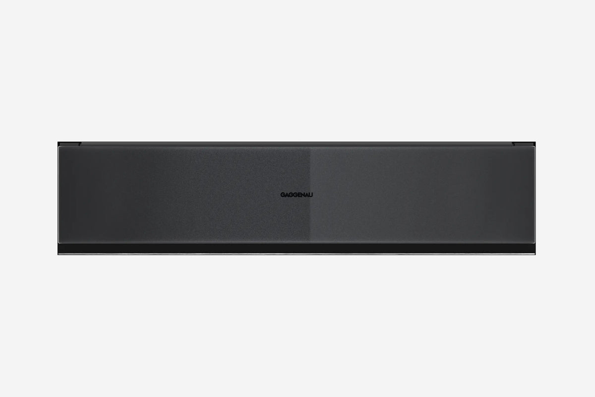 Gaggenau Minimalistic Series Vacuum Drawer GV251100 14cm in Gaggenau Onyx - hero product shot, closed onyx panel front view