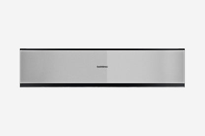 Gaggenau Minimalistic Series Warming Drawer GW251130 14cm in Gaggenau Sterling - hero product shot, closed sterling panel front view
