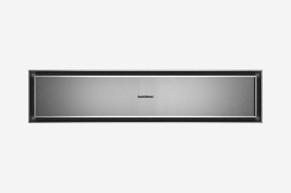 Gaggenau Expressive Series Warming Drawer GW451120 14cm in stainless steel - hero product shot, closed drawer front view