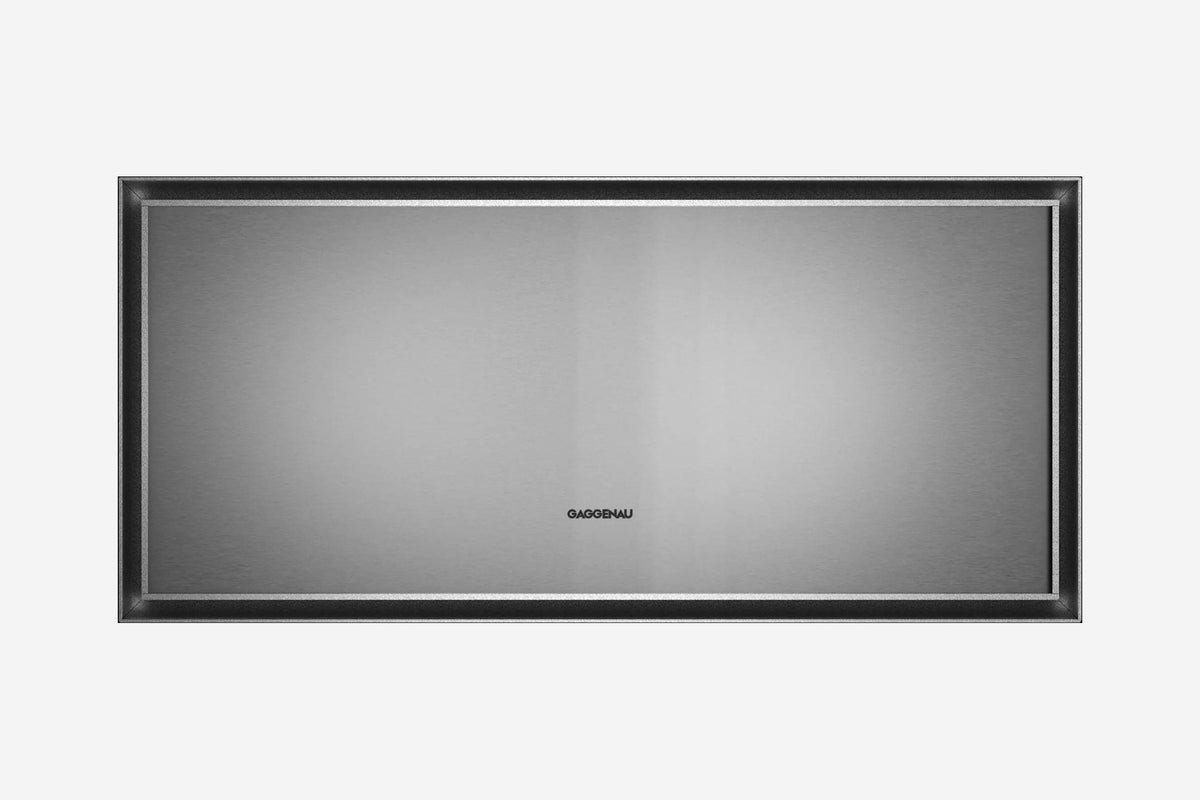 Gaggenau Expressive Series Warming Drawer GW452120 28cm in stainless steel - hero product shot, closed drawer front view