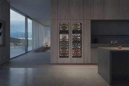 Gaggenau Expressive Series Vario Wine Climate Cabinet RVW467170 - angled three-quarter view showing full column form