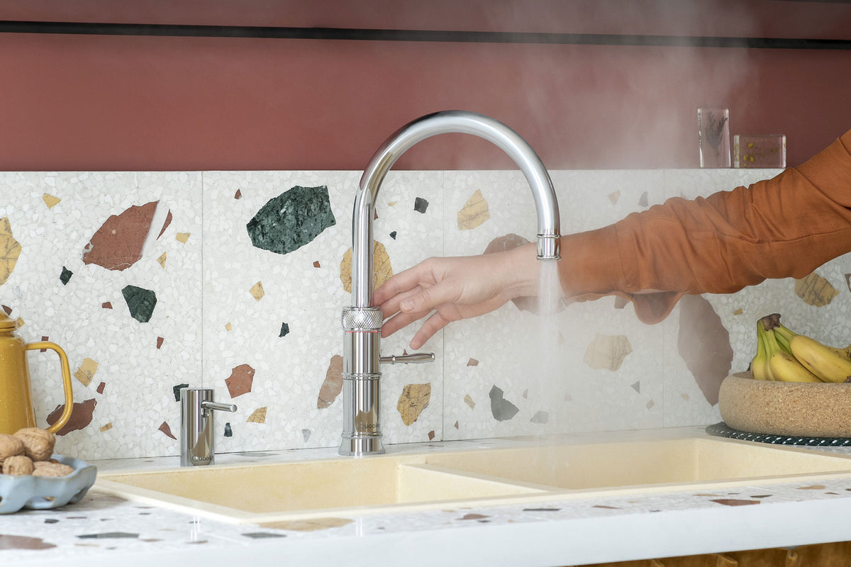 Quooker Classic Fusion round boiling water tap in chrome