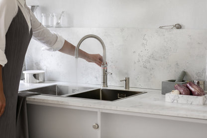 Quooker Classic Fusion round boiling water tap in stainless steel