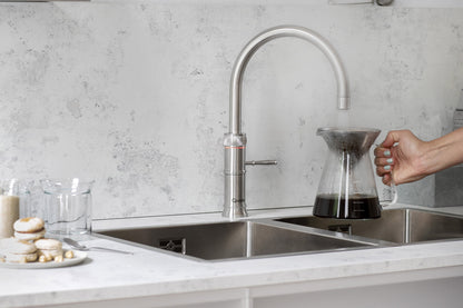 Quooker Classic Fusion round boiling water tap in stainless steel