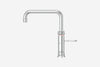 Quooker Classic Fusion square boiling water tap in chrome
