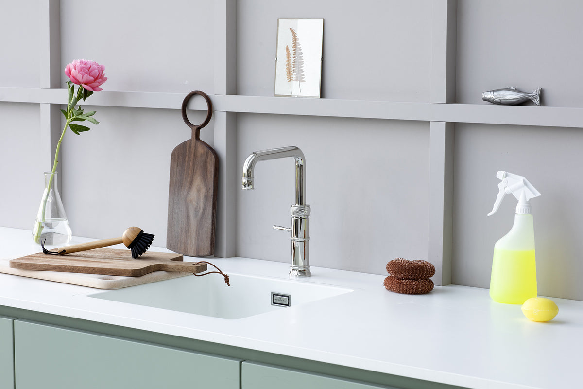 Quooker Classic Fusion square boiling water tap in chrome